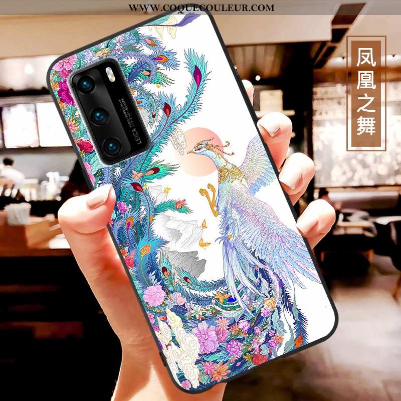 Étui Huawei P40 Charmant Coque Incassable, Huawei P40 Ultra Dessin Animé Rouge