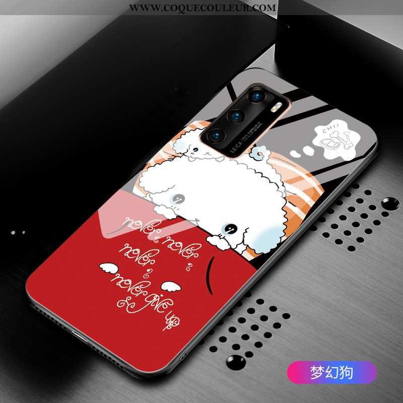 Coque Huawei P40 Protection Personnalité Tout Compris, Housse Huawei P40 Verre Fluide Doux Noir