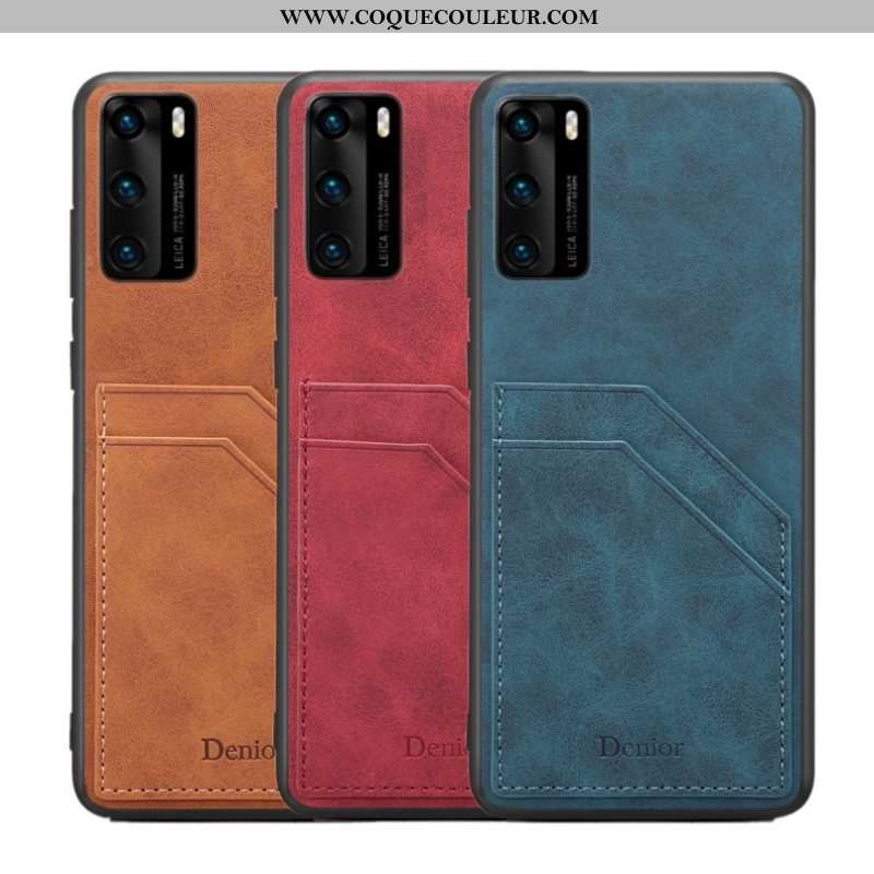 Housse Huawei P40 Tendance Étui Incassable, Huawei P40 Légère Fluide Doux Bleu