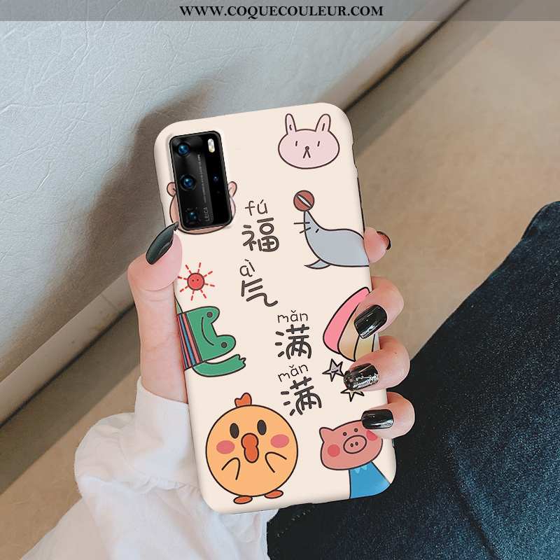 Étui Huawei P40 Dessin Animé Incassable Amoureux, Coque Huawei P40 Protection Téléphone Portable Bei