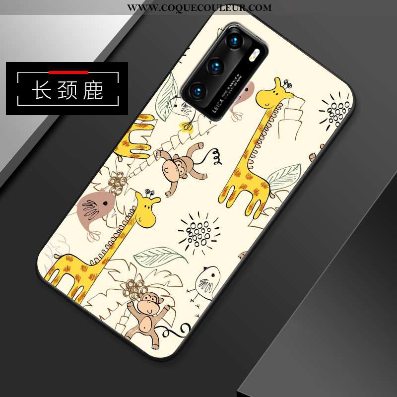 Étui Huawei P40 Ultra Tout Compris Dessin Animé, Coque Huawei P40 Tendance Blanche