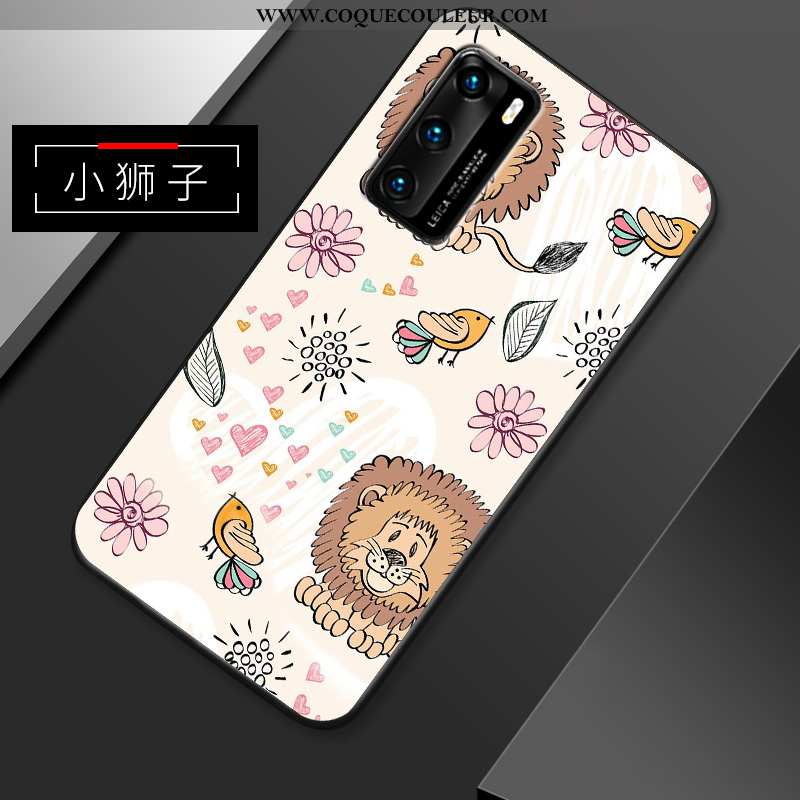 Étui Huawei P40 Ultra Tout Compris Dessin Animé, Coque Huawei P40 Tendance Blanche