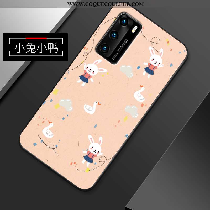 Étui Huawei P40 Ultra Tout Compris Dessin Animé, Coque Huawei P40 Tendance Blanche