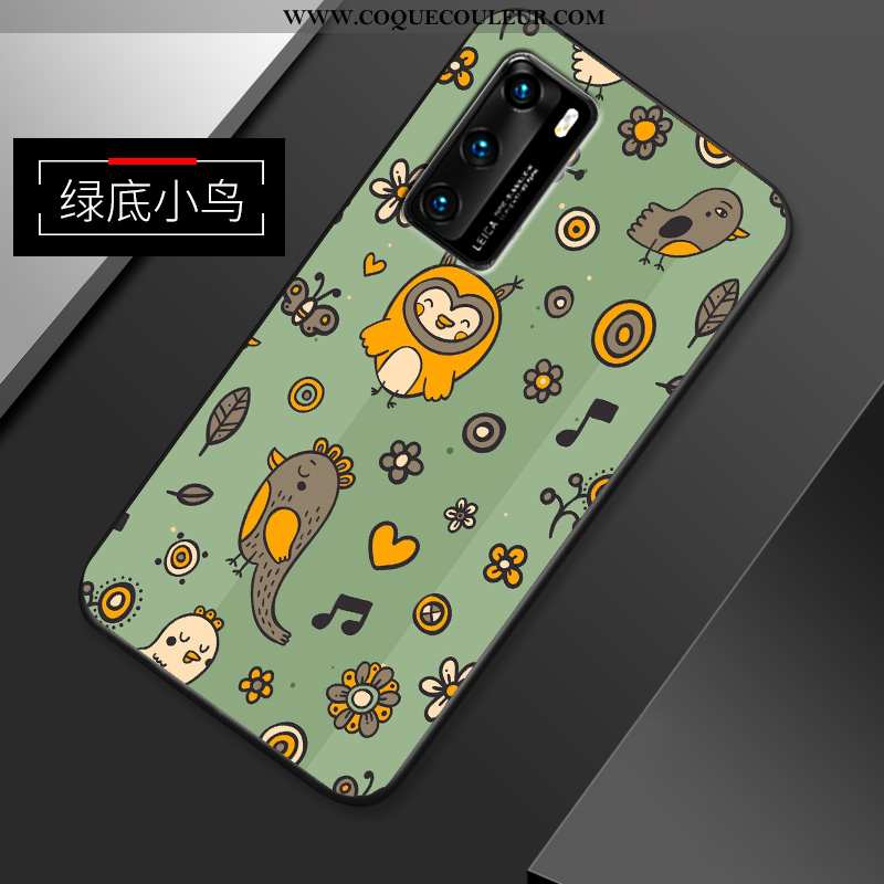 Étui Huawei P40 Ultra Tout Compris Dessin Animé, Coque Huawei P40 Tendance Blanche