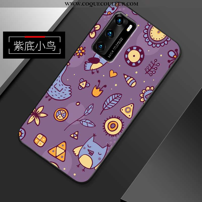 Étui Huawei P40 Ultra Tout Compris Dessin Animé, Coque Huawei P40 Tendance Blanche