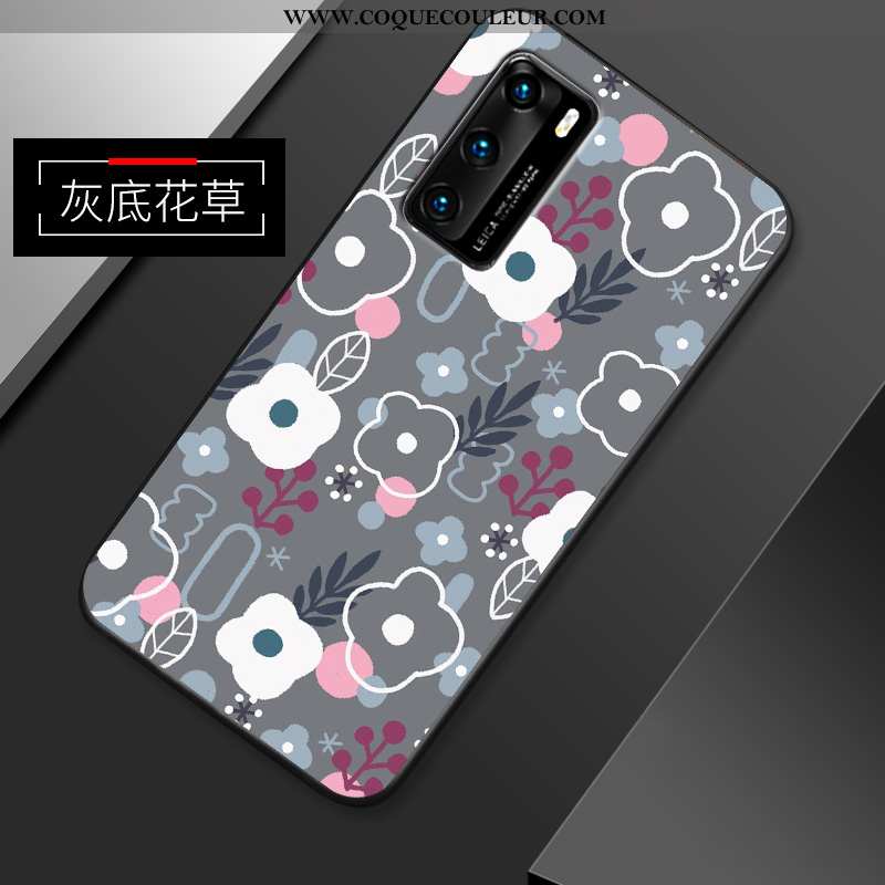 Étui Huawei P40 Ultra Tout Compris Dessin Animé, Coque Huawei P40 Tendance Blanche