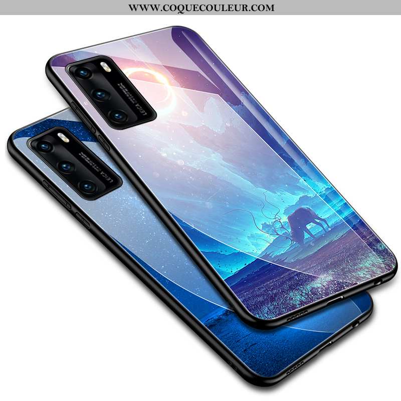 Étui Huawei P40 Tendance Personnalité Miroir, Coque Huawei P40 Légère Créatif Violet