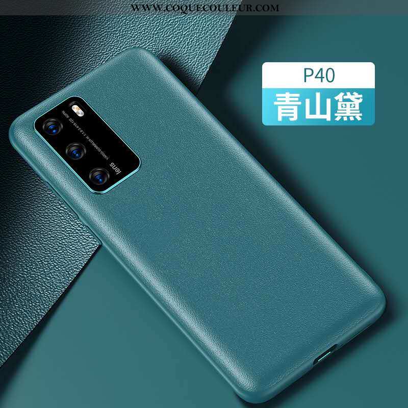 Housse Huawei P40 Cuir Coque Incassable, Étui Huawei P40 Téléphone Portable Violet