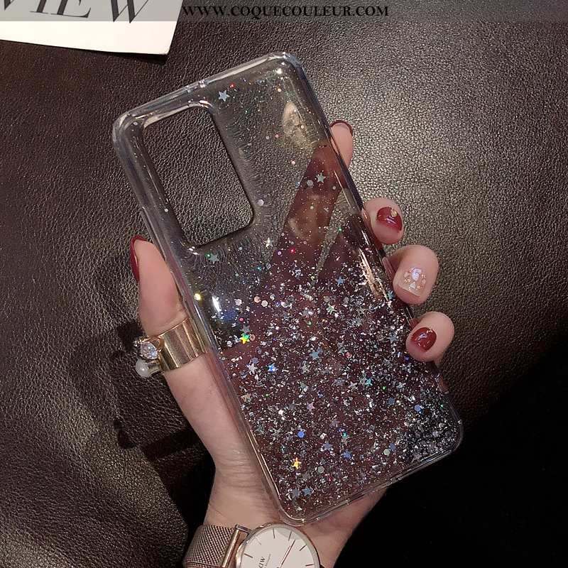 Coque Huawei P40 Transparent Net Rouge, Housse Huawei P40 Silicone Vert Verte