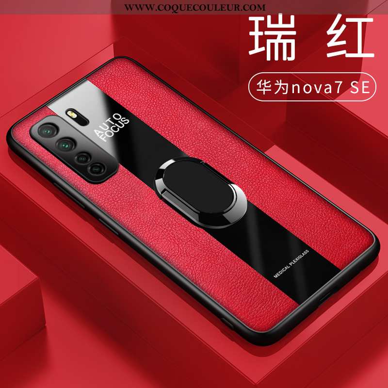 Coque Huawei P40 Lite 5g Légère Tout Compris Étui, Housse Huawei P40 Lite 5g Cuir Protection Rouge