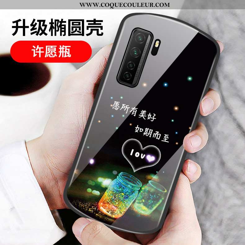 Étui Huawei P40 Lite 5g Protection Coque Étui, Huawei P40 Lite 5g Verre Cœur Rose