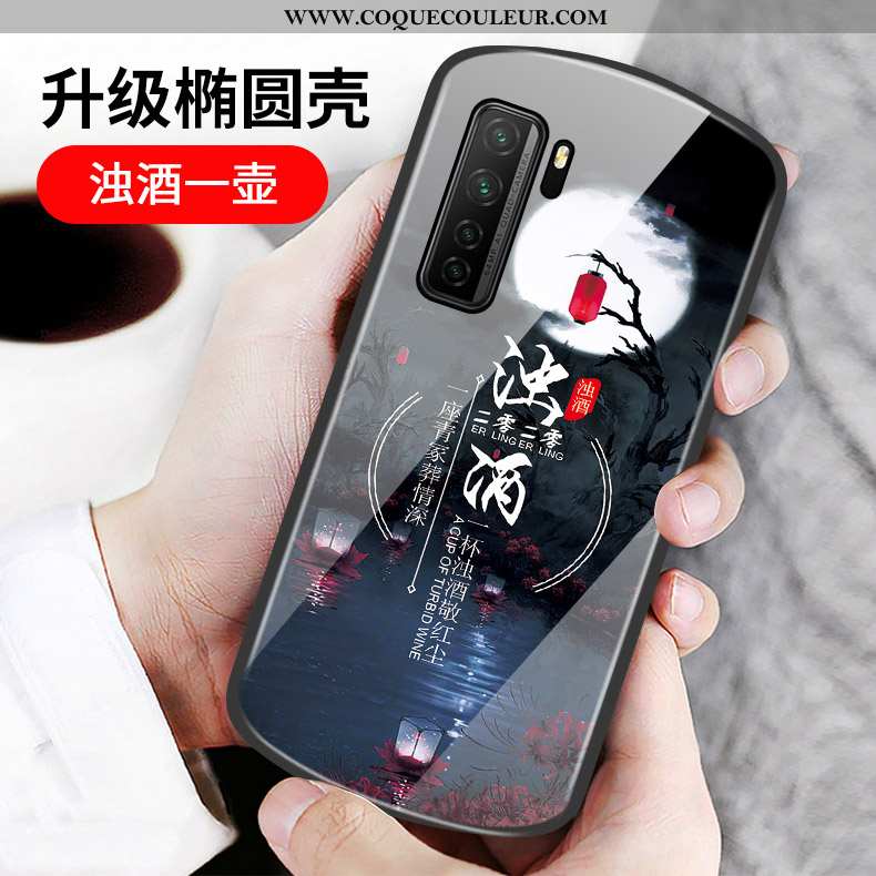 Étui Huawei P40 Lite 5g Protection Coque Étui, Huawei P40 Lite 5g Verre Cœur Rose