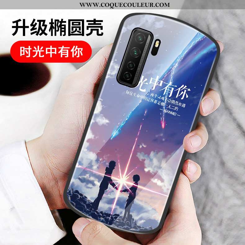 Étui Huawei P40 Lite 5g Protection Coque Étui, Huawei P40 Lite 5g Verre Cœur Rose