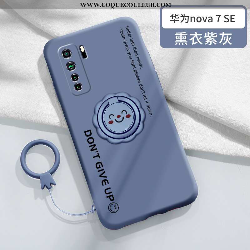 Coque Huawei P40 Lite 5g Créatif Légère Anneau, Housse Huawei P40 Lite 5g Ultra Tendance Bleu