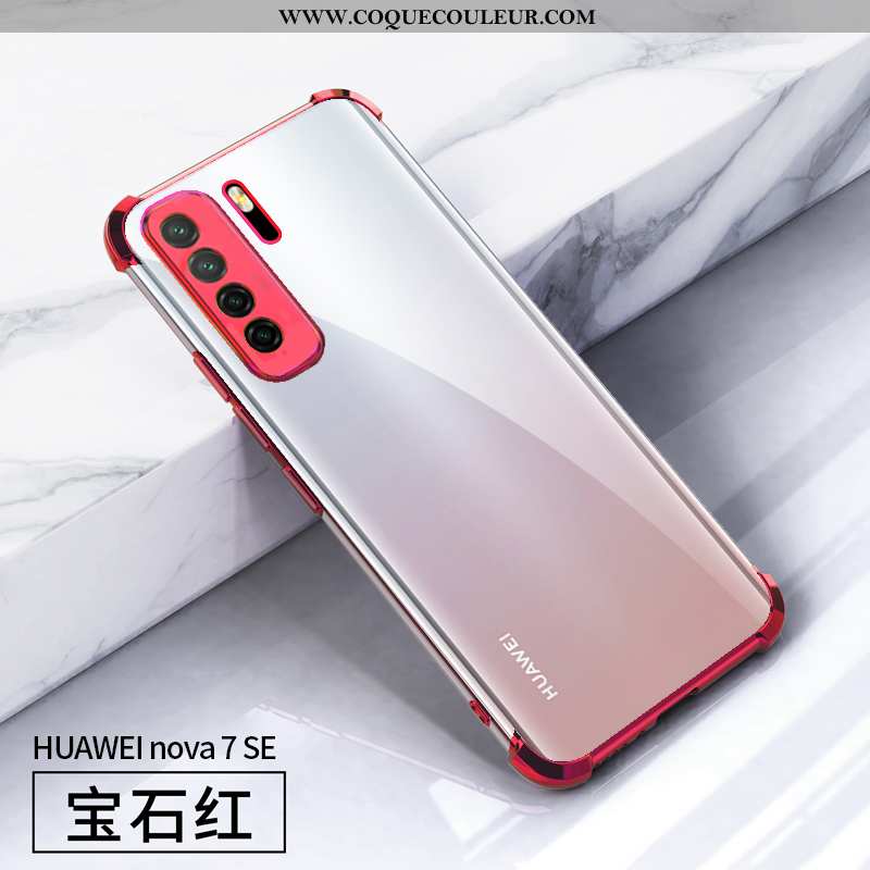 Coque Huawei P40 Lite 5g Personnalité Silicone Coque, Housse Huawei P40 Lite 5g Créatif Net Rouge