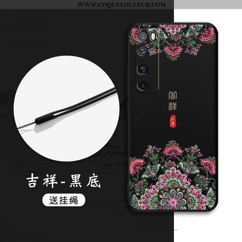 Étui Huawei P40 Lite 5g Protection Style Chinois Étui, Coque Huawei P40 Lite 5g Gaufrage Tout Compri