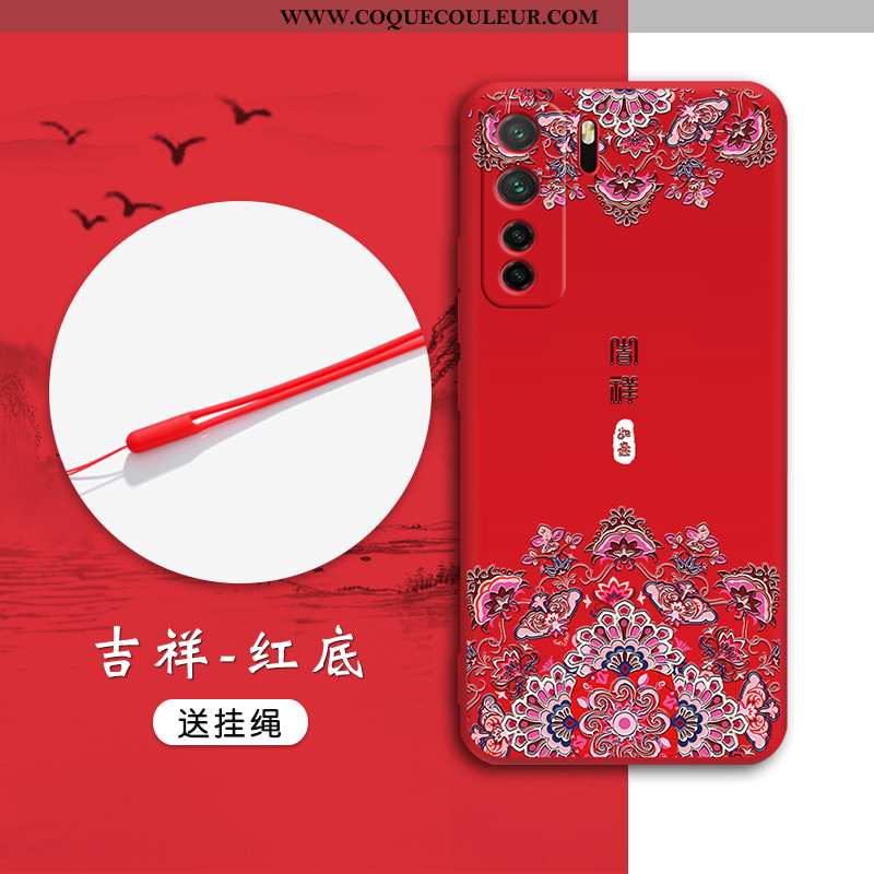 Étui Huawei P40 Lite 5g Protection Style Chinois Étui, Coque Huawei P40 Lite 5g Gaufrage Tout Compri