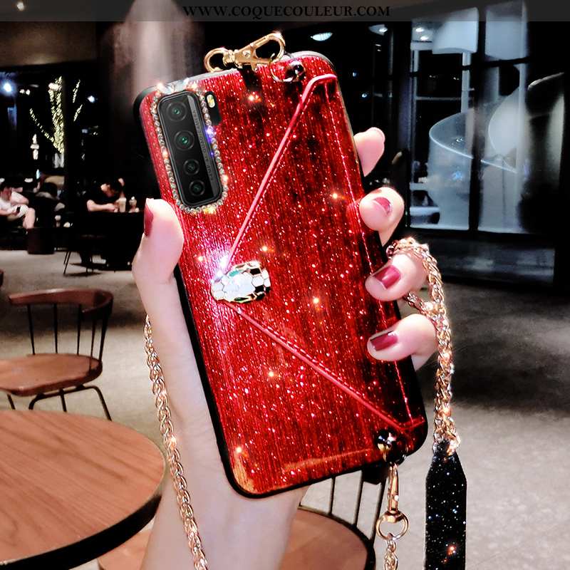 Housse Huawei P40 Lite 5g Strass Nouveau Incassable, Étui Huawei P40 Lite 5g Ornements Suspendus Coq