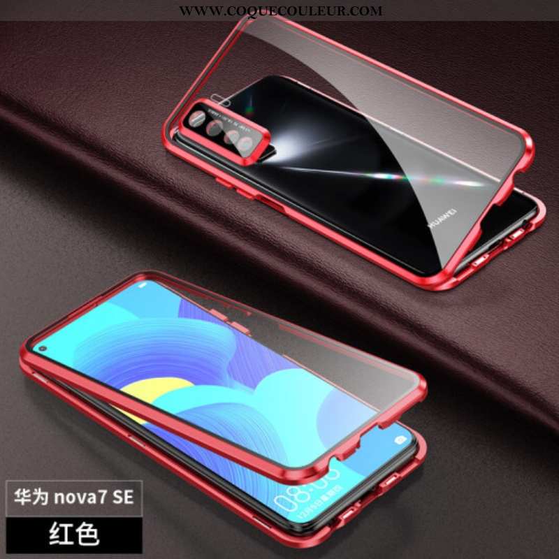 Étui Huawei P40 Lite 5g Verre Magnétisme Tout Compris, Coque Huawei P40 Lite 5g Protection Incassabl