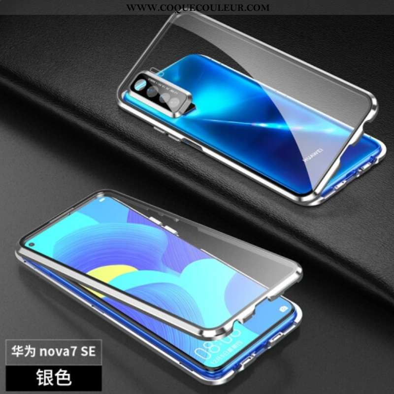 Étui Huawei P40 Lite 5g Verre Magnétisme Tout Compris, Coque Huawei P40 Lite 5g Protection Incassabl