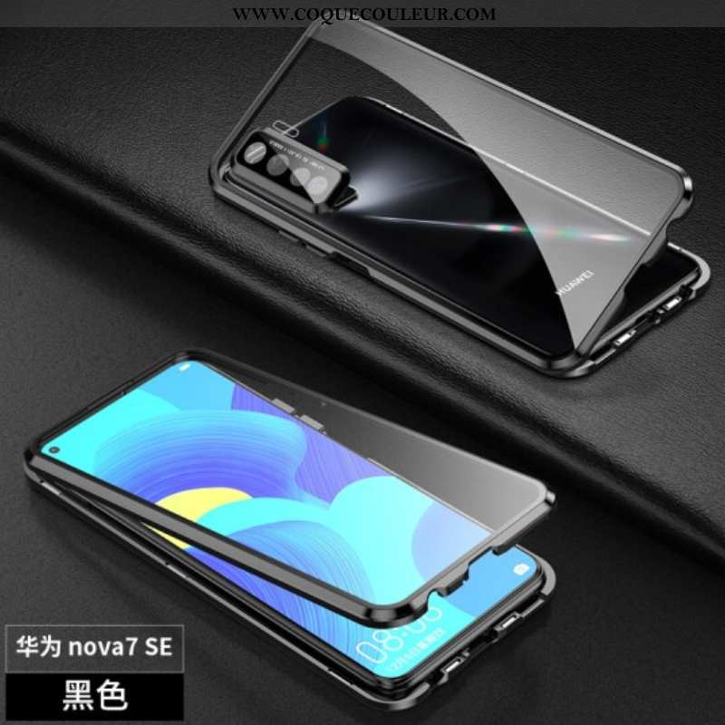 Étui Huawei P40 Lite 5g Verre Magnétisme Tout Compris, Coque Huawei P40 Lite 5g Protection Incassabl