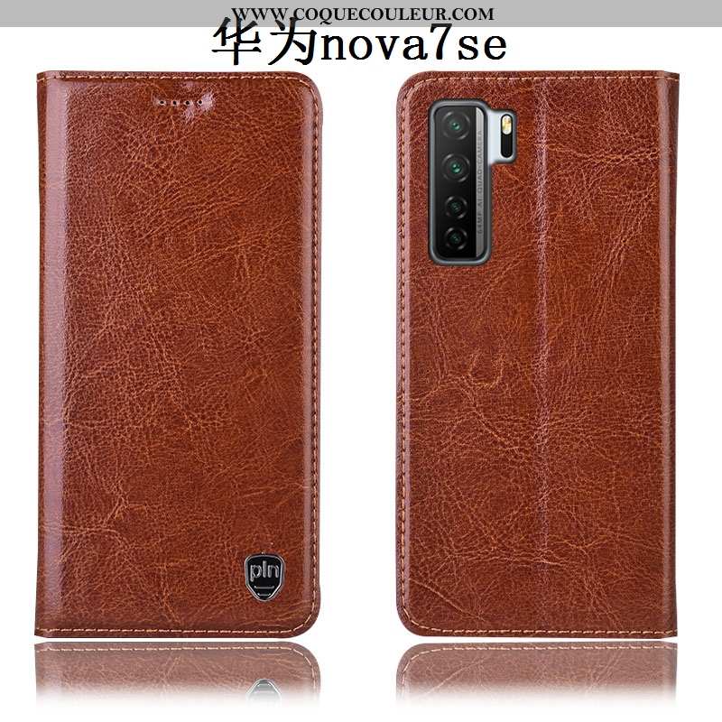 Étui Huawei P40 Lite 5g Protection Coque Housse, Huawei P40 Lite 5g Cuir Véritable Tout Compris Rose