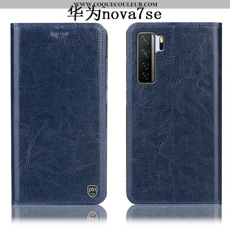 Étui Huawei P40 Lite 5g Protection Coque Housse, Huawei P40 Lite 5g Cuir Véritable Tout Compris Rose