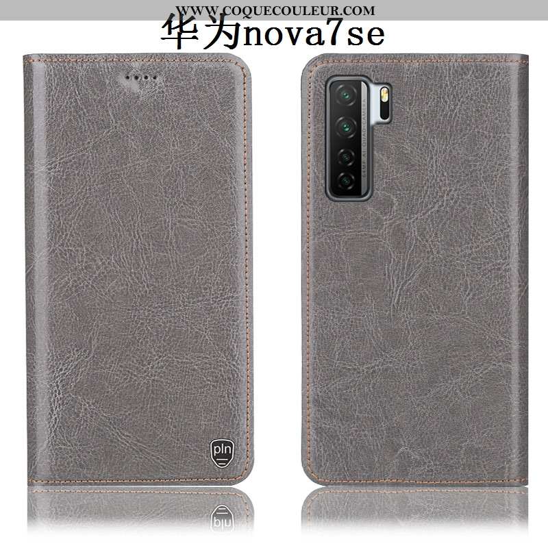 Étui Huawei P40 Lite 5g Protection Coque Housse, Huawei P40 Lite 5g Cuir Véritable Tout Compris Rose