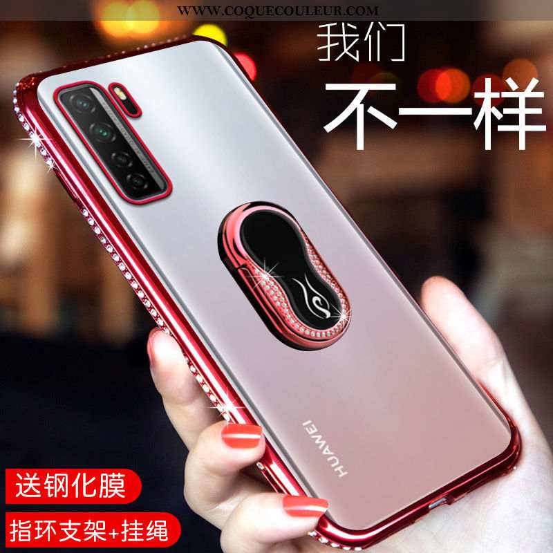 Coque Huawei P40 Lite 5g Incruster Strass Cristal Anneau, Housse Huawei P40 Lite 5g Tendance Support