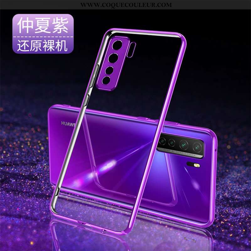 Coque Huawei P40 Lite 5g Protection Légère Coque, Housse Huawei P40 Lite 5g Transparent Étui Violet