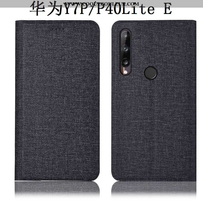 Housse Huawei P40 Lite E Cuir Tout Compris Housse, Étui Huawei P40 Lite E Protection Coque Bleu Fonc