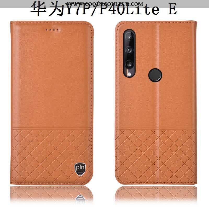 Étui Huawei P40 Lite E Protection Téléphone Portable, Coque Huawei P40 Lite E Cuir Véritable Rouge