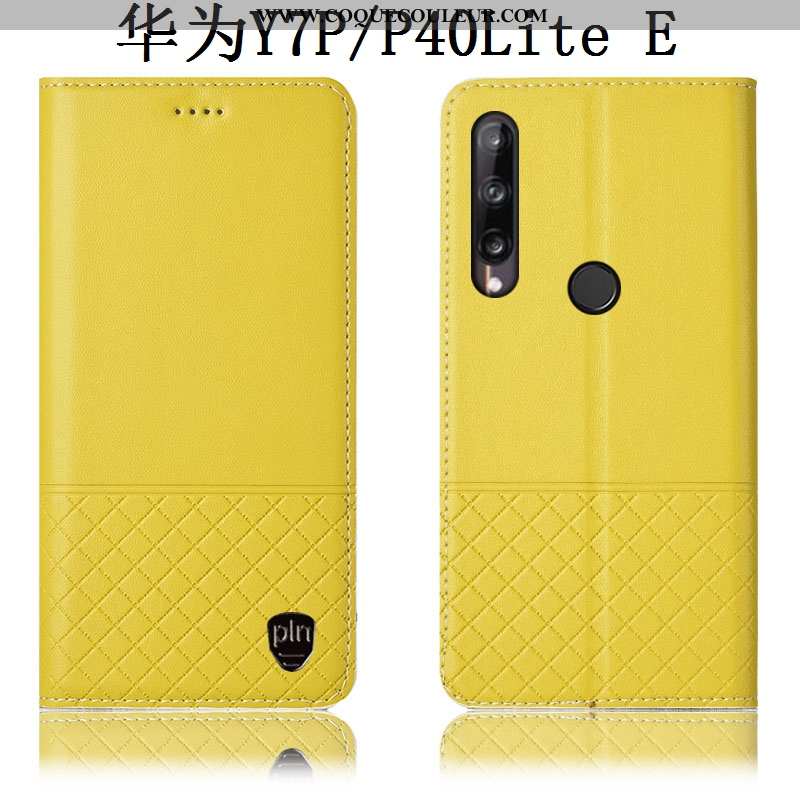 Étui Huawei P40 Lite E Protection Téléphone Portable, Coque Huawei P40 Lite E Cuir Véritable Rouge