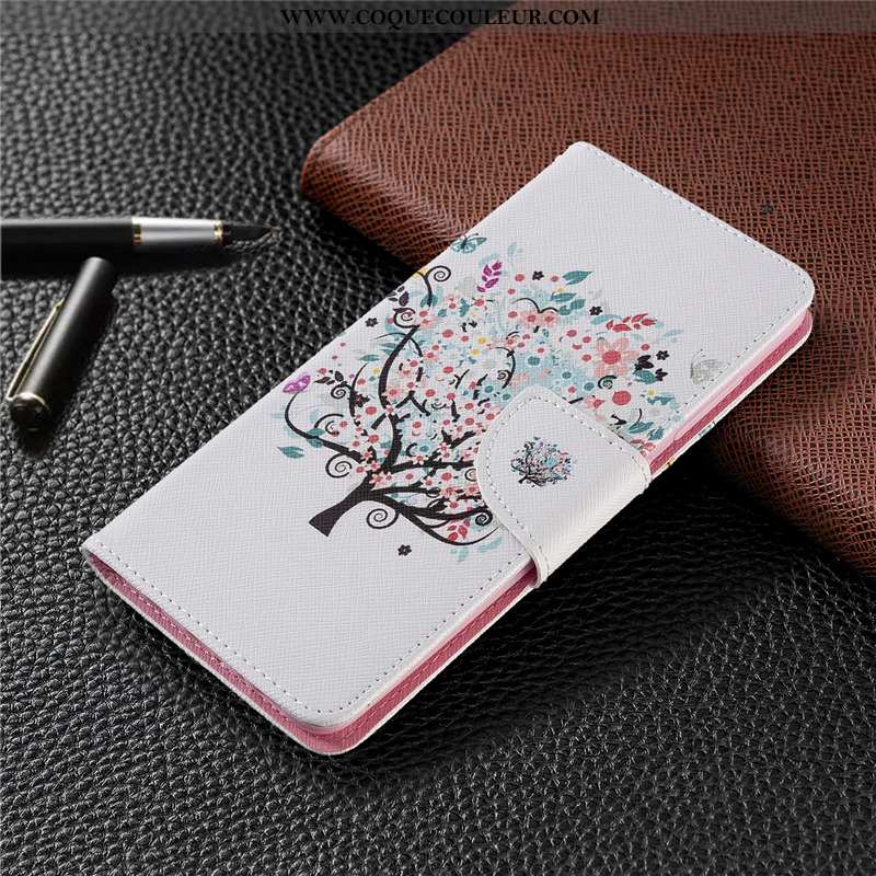 Étui Huawei P40 Lite E Cuir Housse Peinture, Coque Huawei P40 Lite E Protection Bleu