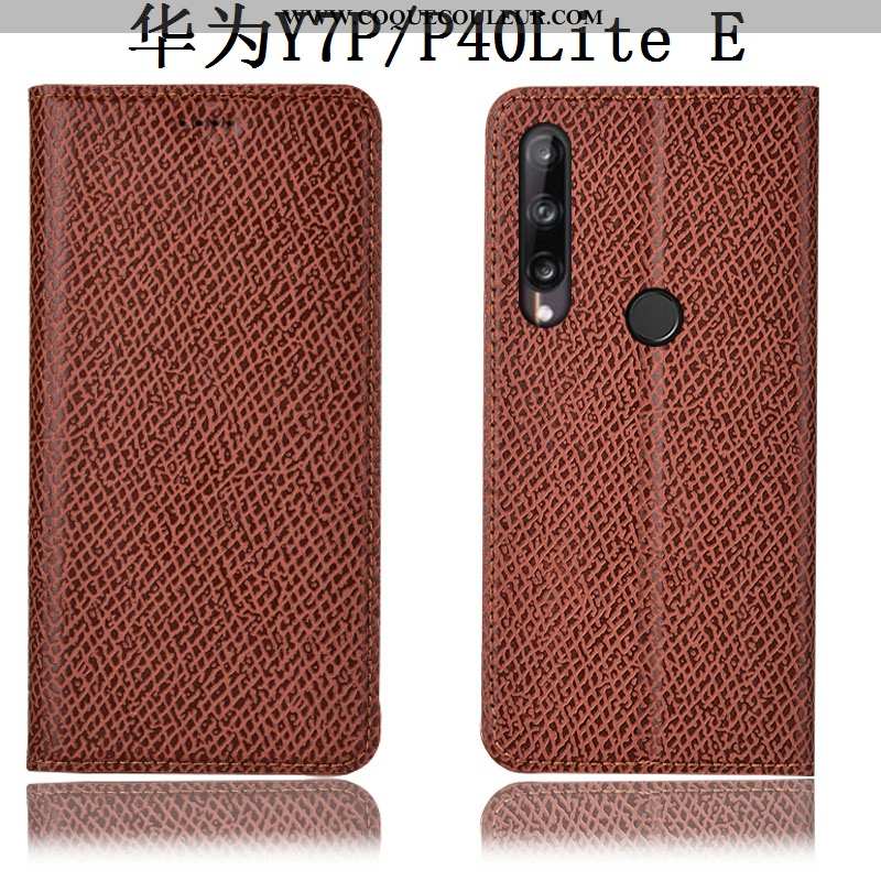 Coque Huawei P40 Lite E Cuir Véritable Protection Tout Compris, Housse Huawei P40 Lite E Modèle Fleu