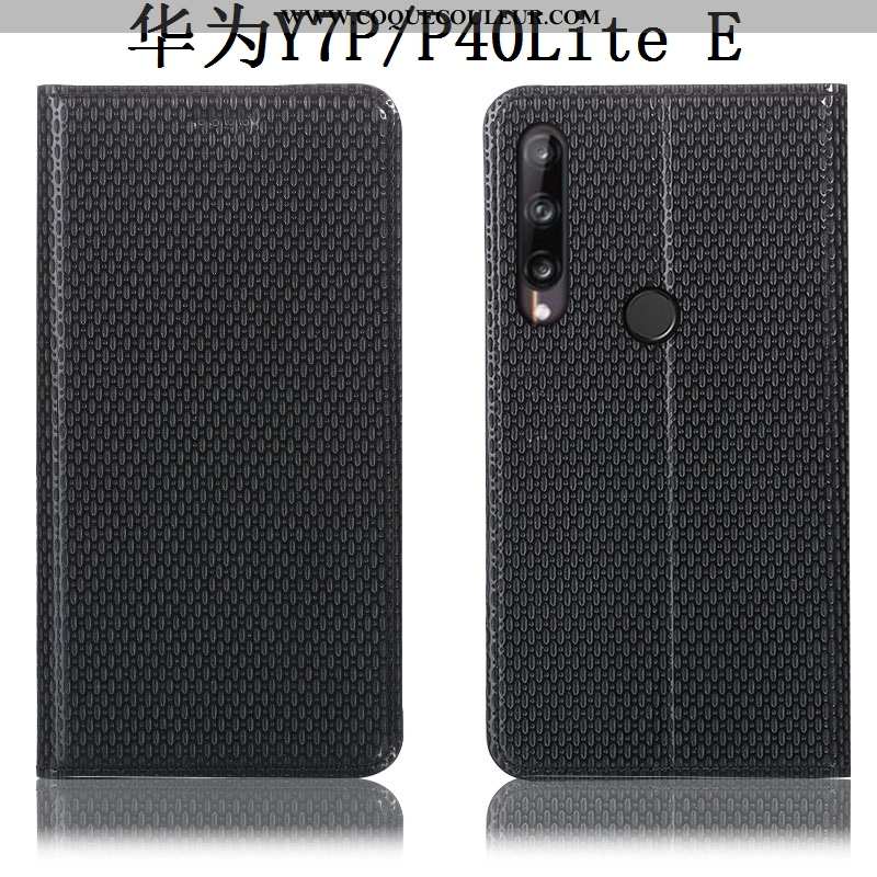 Coque Huawei P40 Lite E Cuir Véritable Protection Téléphone Portable, Housse Huawei P40 Lite E Modèl