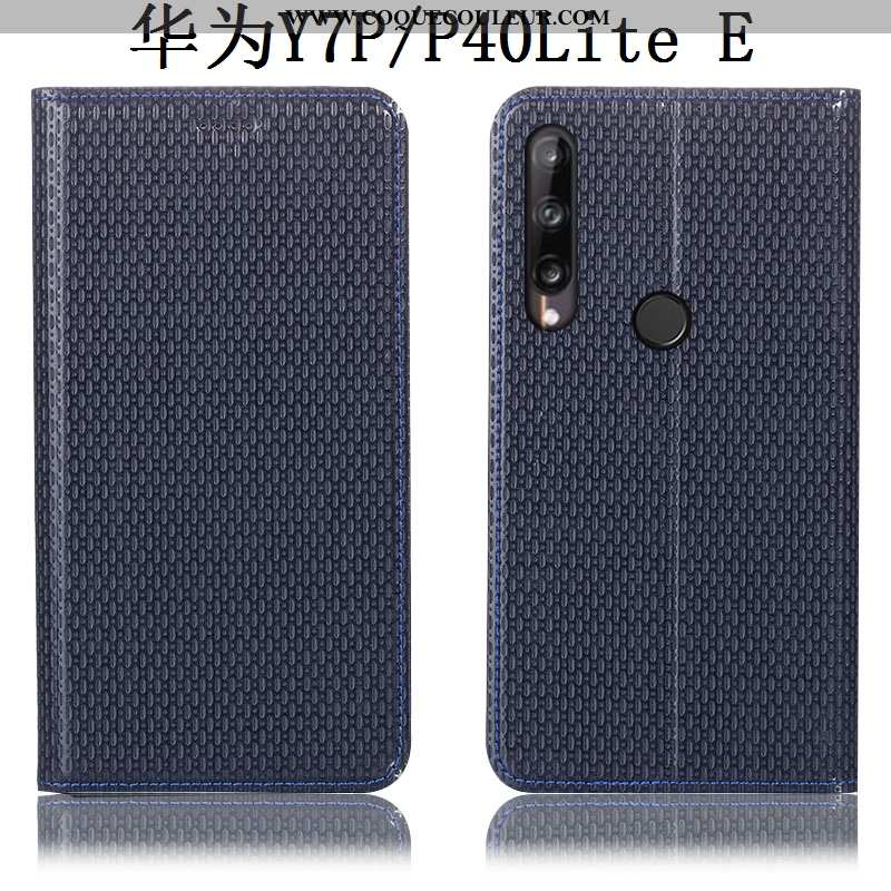 Coque Huawei P40 Lite E Cuir Véritable Protection Téléphone Portable, Housse Huawei P40 Lite E Modèl