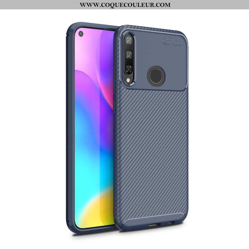 Housse Huawei P40 Lite E Délavé En Daim Bleu Marin Business, Étui Huawei P40 Lite E Fluide Doux Anti