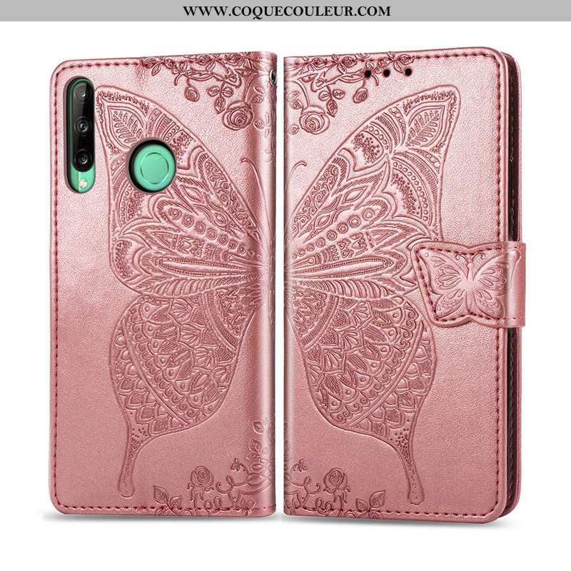 Coque Huawei P40 Lite E Protection Fleur, Housse Huawei P40 Lite E Ornements Suspendus Papillon Viol