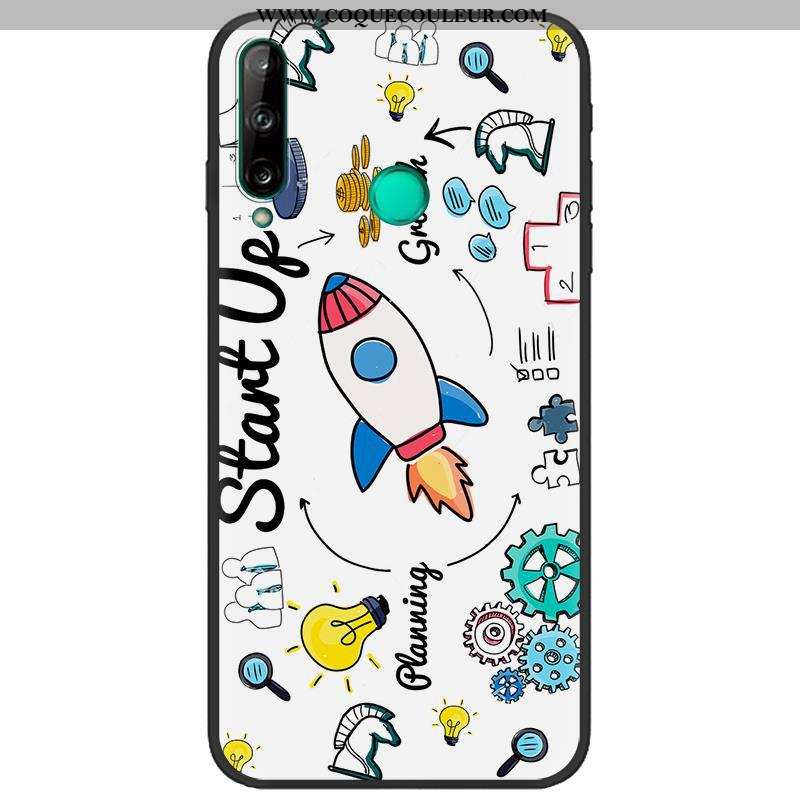 Coque Huawei P40 Lite E Créatif Blanc Noir, Housse Huawei P40 Lite E Dessin Animé Blanche