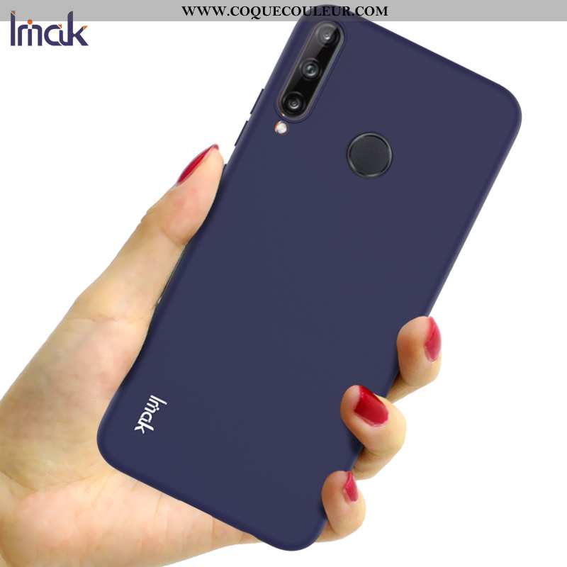 Étui Huawei P40 Lite E Délavé En Daim Bleu Marin Incassable, Coque Huawei P40 Lite E Silicone Bleu F