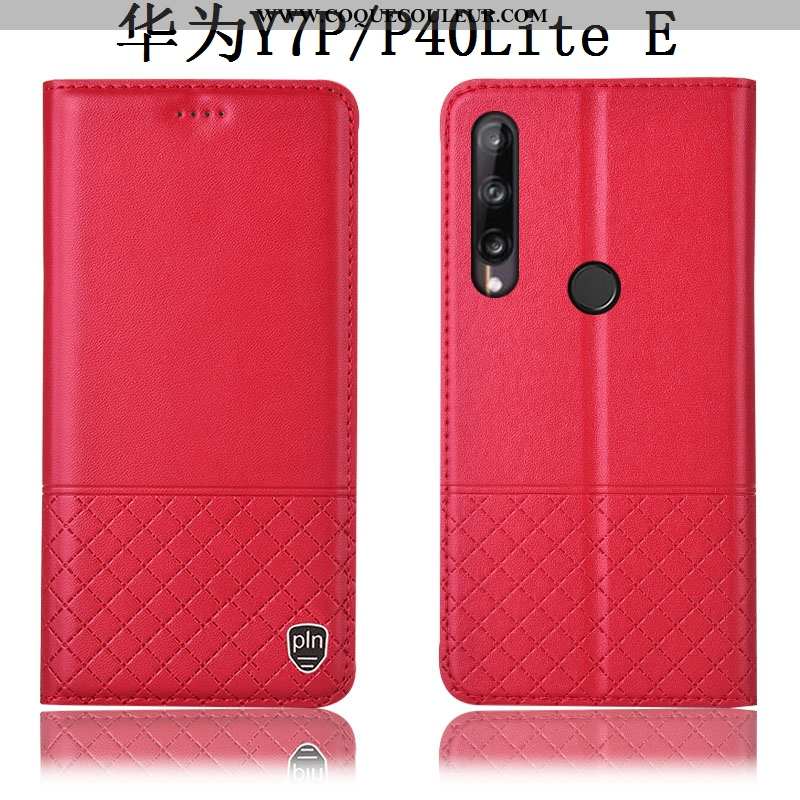 Étui Huawei P40 Lite E Protection Rouge Tout Compris, Coque Huawei P40 Lite E Cuir Véritable Housse