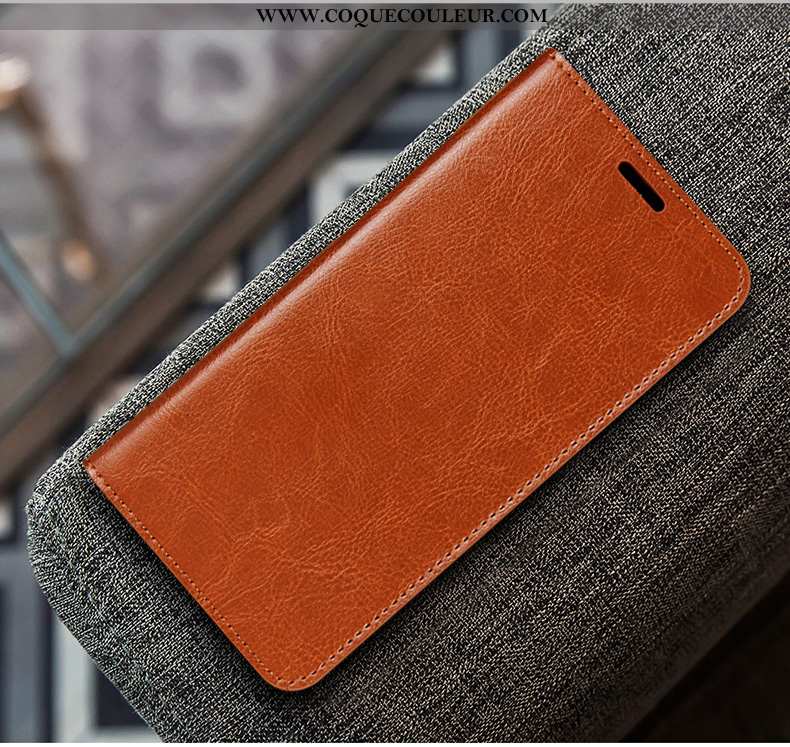 Étui Huawei P40 Lite Cuir Coque Business, Huawei P40 Lite Protection Couleur Unie Marron