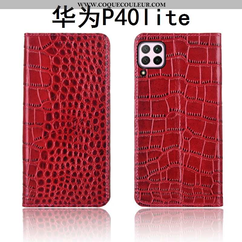 Housse Huawei P40 Lite Fluide Doux Incassable Modèle Fleurie, Étui Huawei P40 Lite Silicone Marron