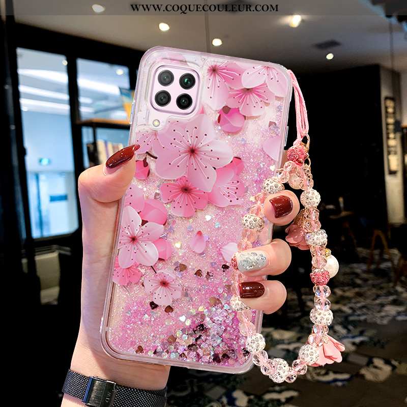 Coque Huawei P40 Lite Fluide Doux Incassable Rose, Housse Huawei P40 Lite Téléphone Portable Rose