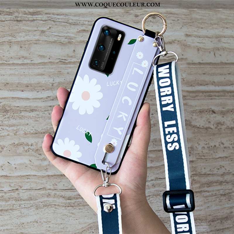 Étui Huawei P40 Pro Vintage Blanc Étui, Coque Huawei P40 Pro Tendance Tout Compris Blanche