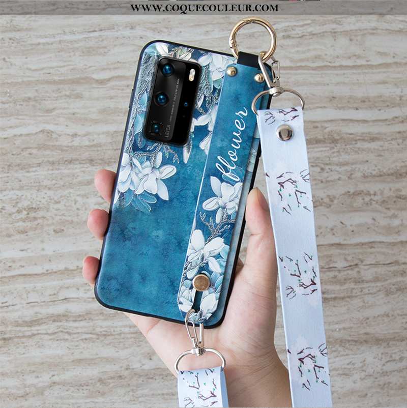 Étui Huawei P40 Pro Vintage Blanc Étui, Coque Huawei P40 Pro Tendance Tout Compris Blanche