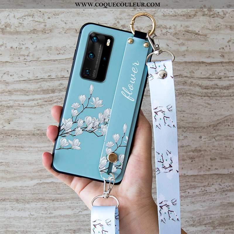 Étui Huawei P40 Pro Vintage Blanc Étui, Coque Huawei P40 Pro Tendance Tout Compris Blanche