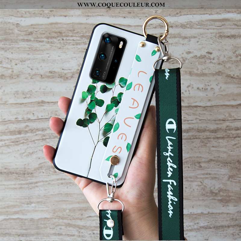 Étui Huawei P40 Pro Vintage Blanc Étui, Coque Huawei P40 Pro Tendance Tout Compris Blanche