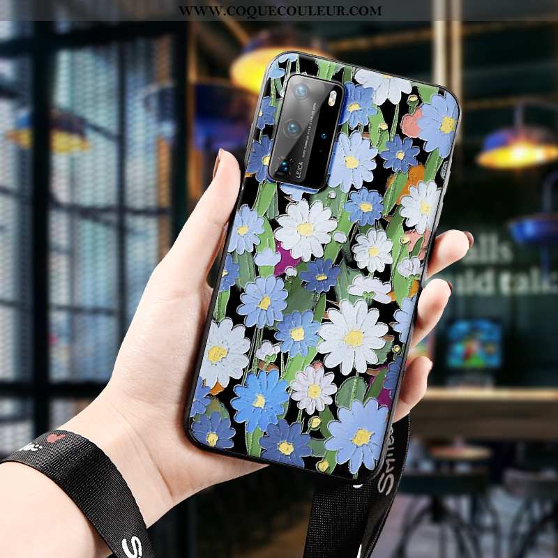 Étui Huawei P40 Pro Silicone Téléphone Portable Ultra, Coque Huawei P40 Pro Protection Légère Verte